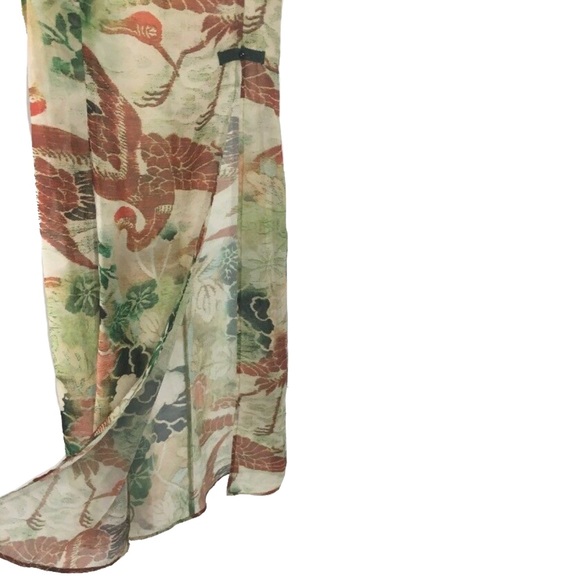 KE-YING-YI WOMEN'S FLORAL CHIFFON MIDI DRESS - Picture 4 of 7